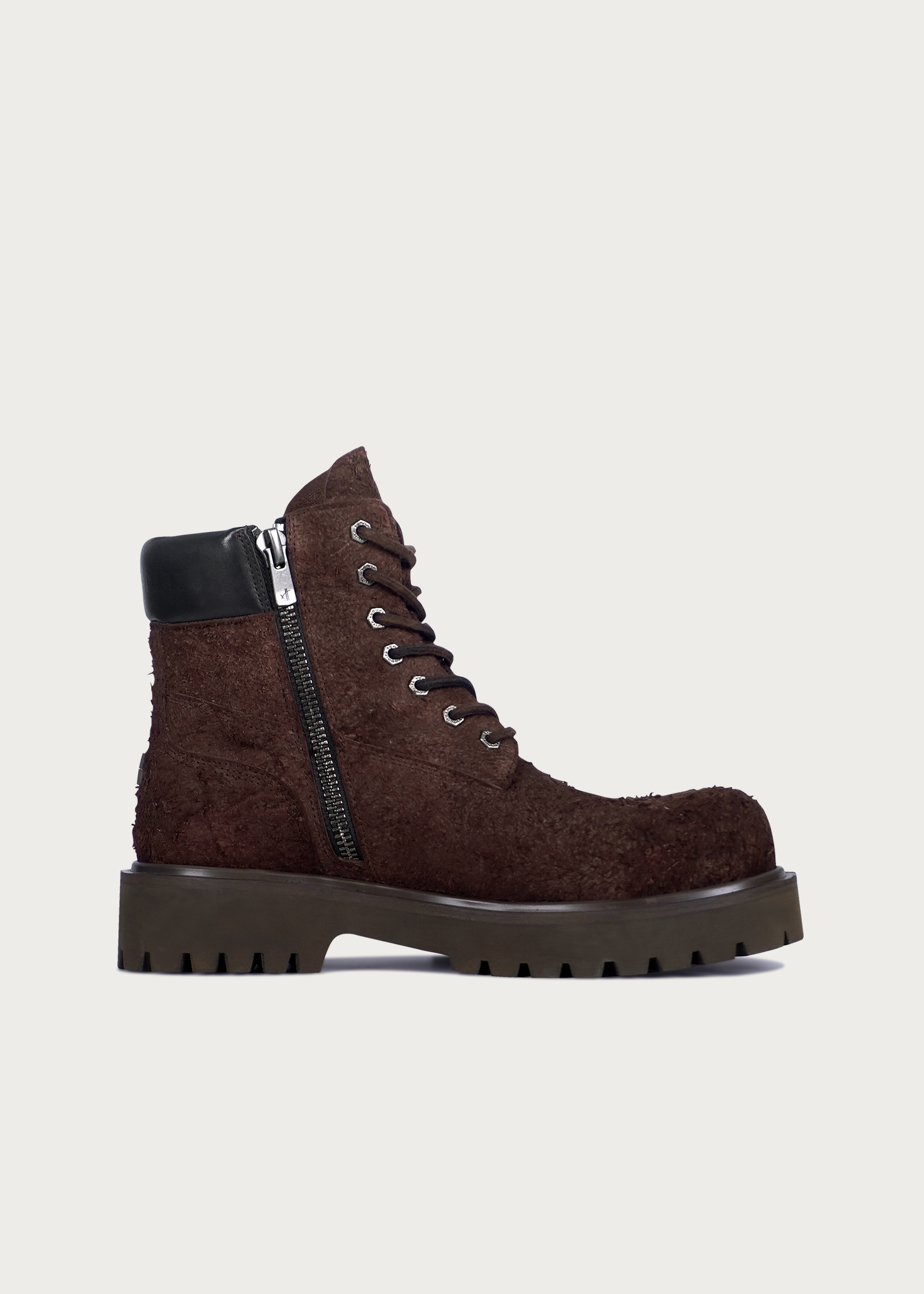 Suede Workwear Boots Brownish Red