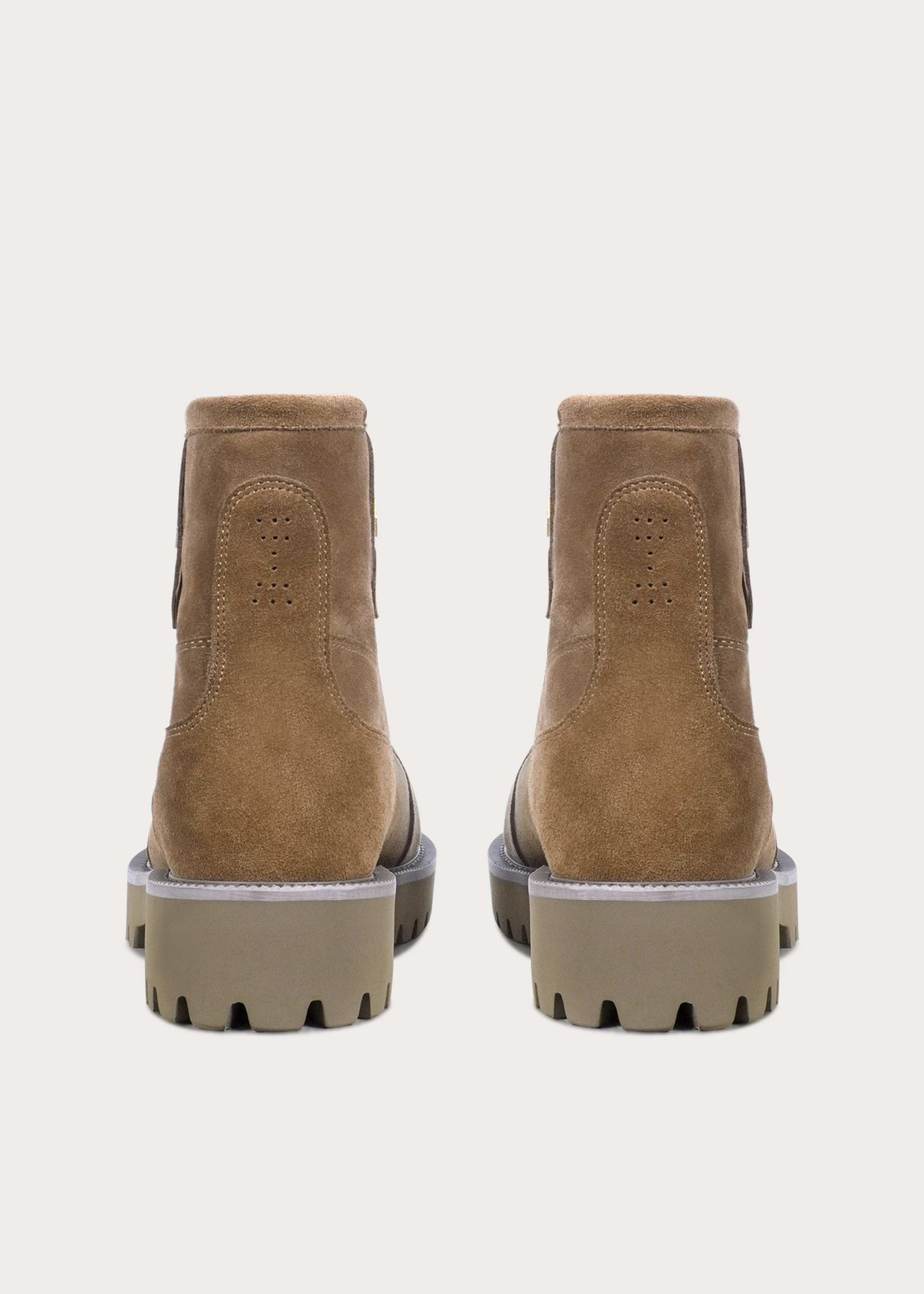 Fleece Mid-Top Snow Boots Light Coffee Brown