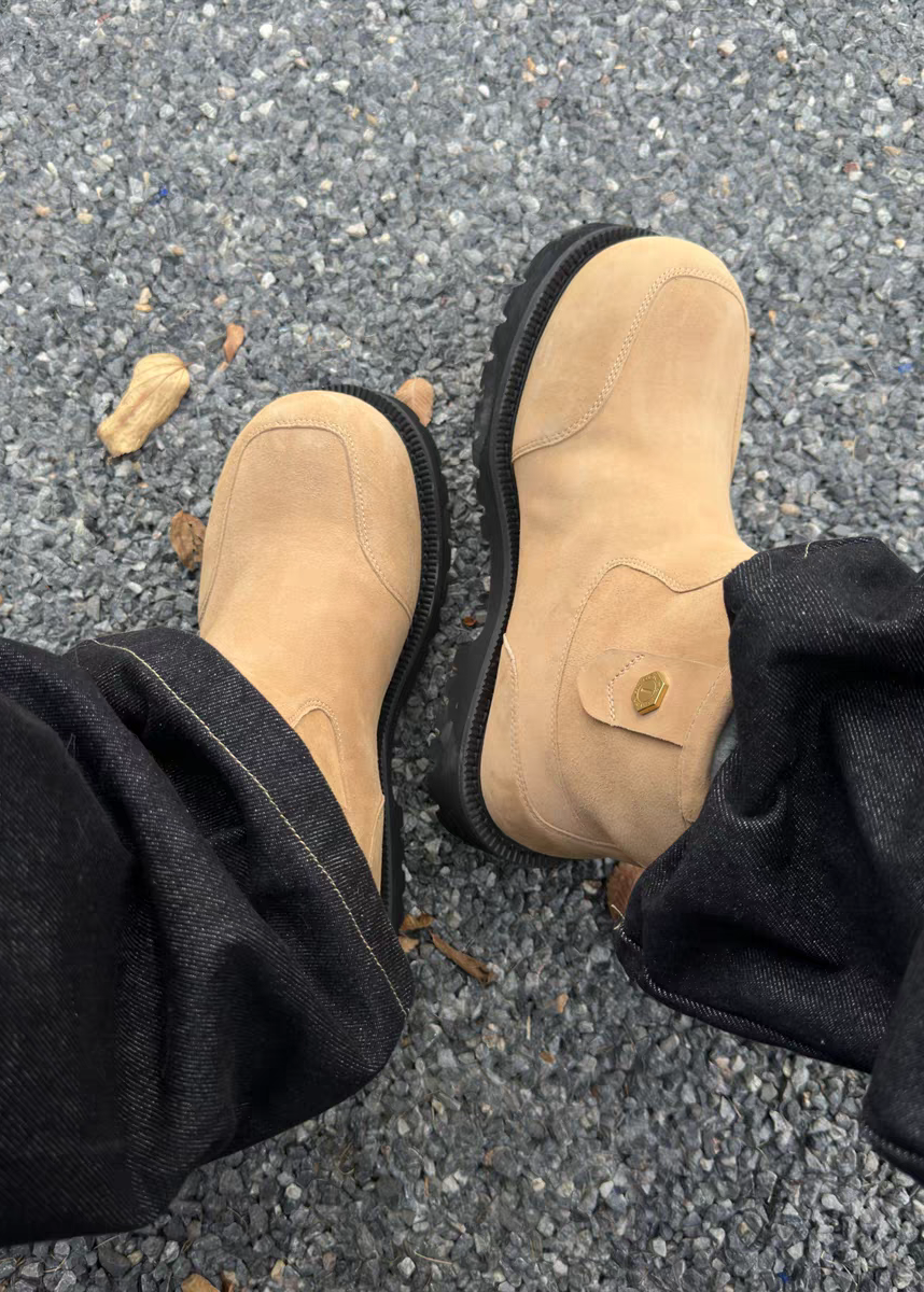 Fleece Mid-Top Snow Boots Light Cream Brown