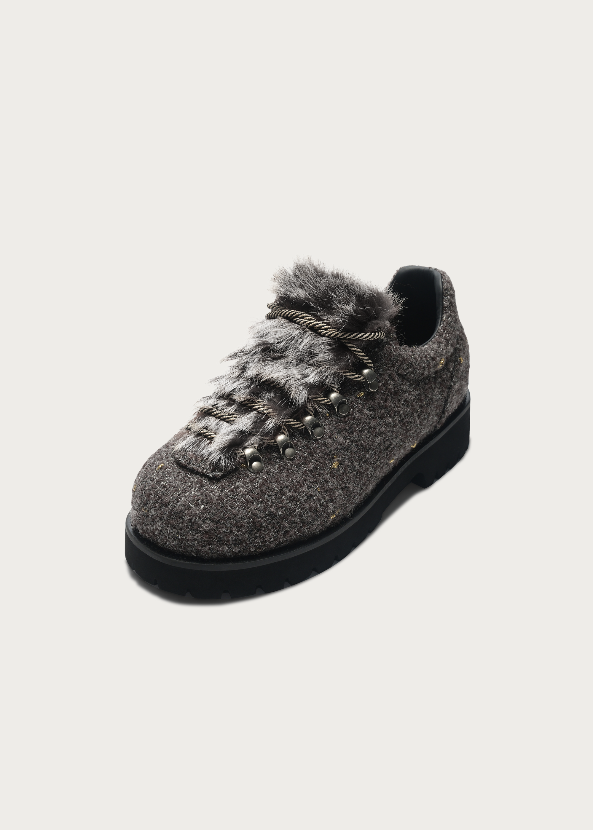 Outdoor-Inspired Wool Shoes Gray
