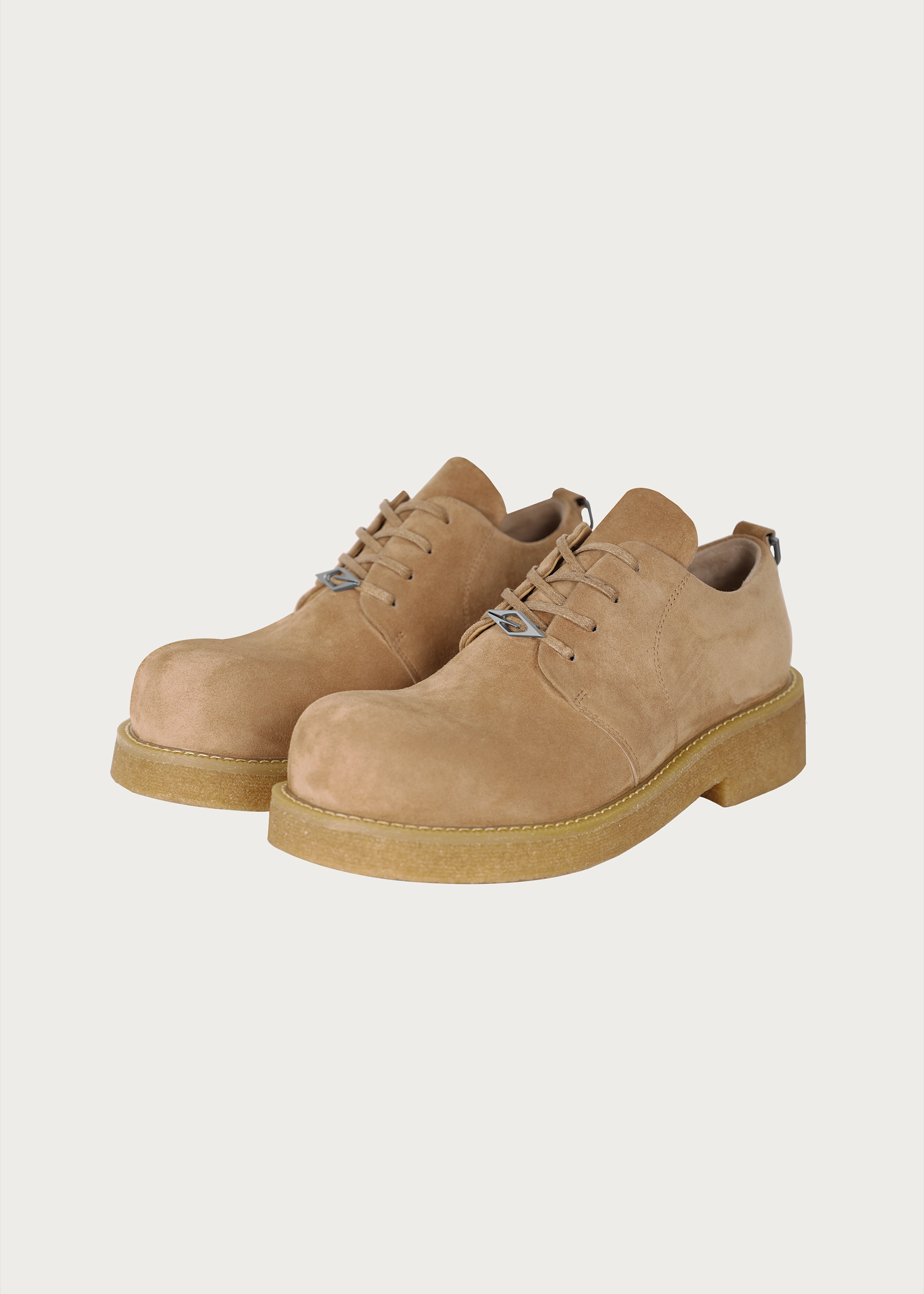 Sheepskin Derby Shoes Khaki