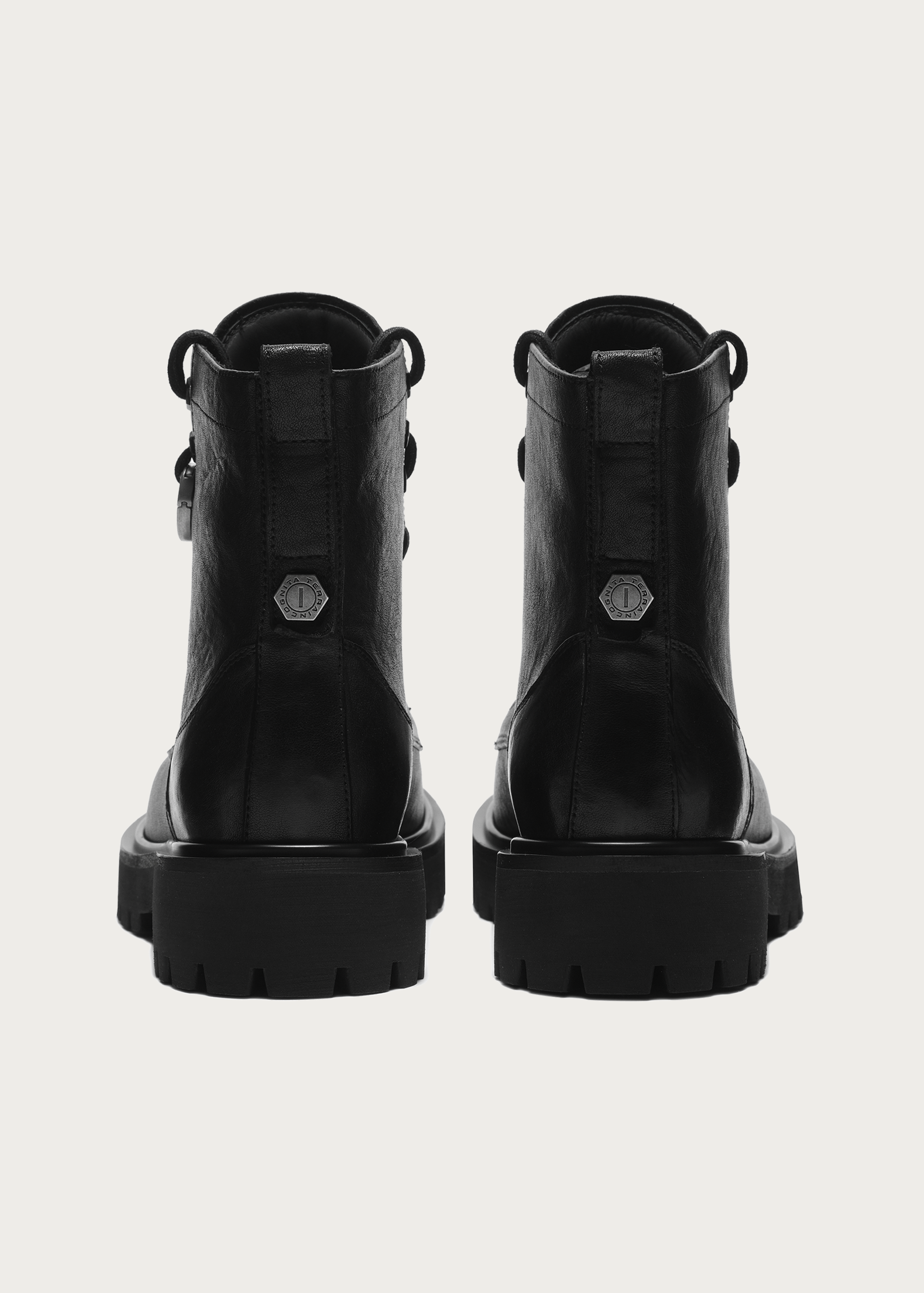 Horsehide Zipper Workwear Boots Black