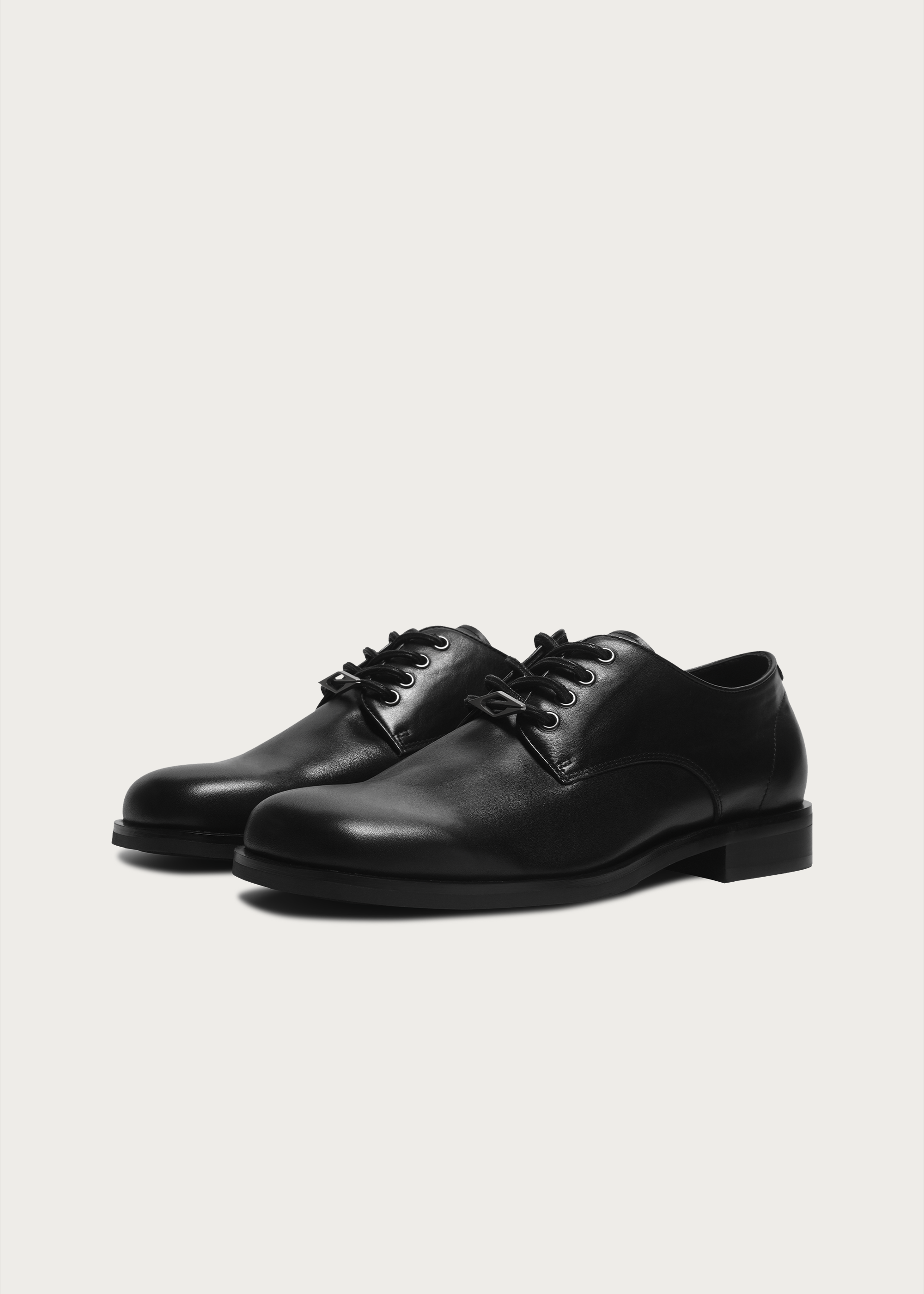 Leather Derby Shoes Black