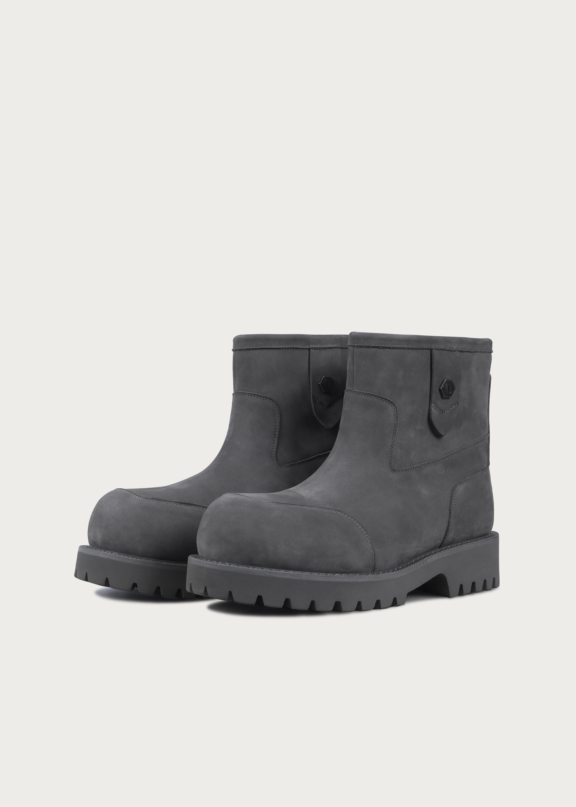 Fleece Mid-Top Snow Boots Misty Gray
