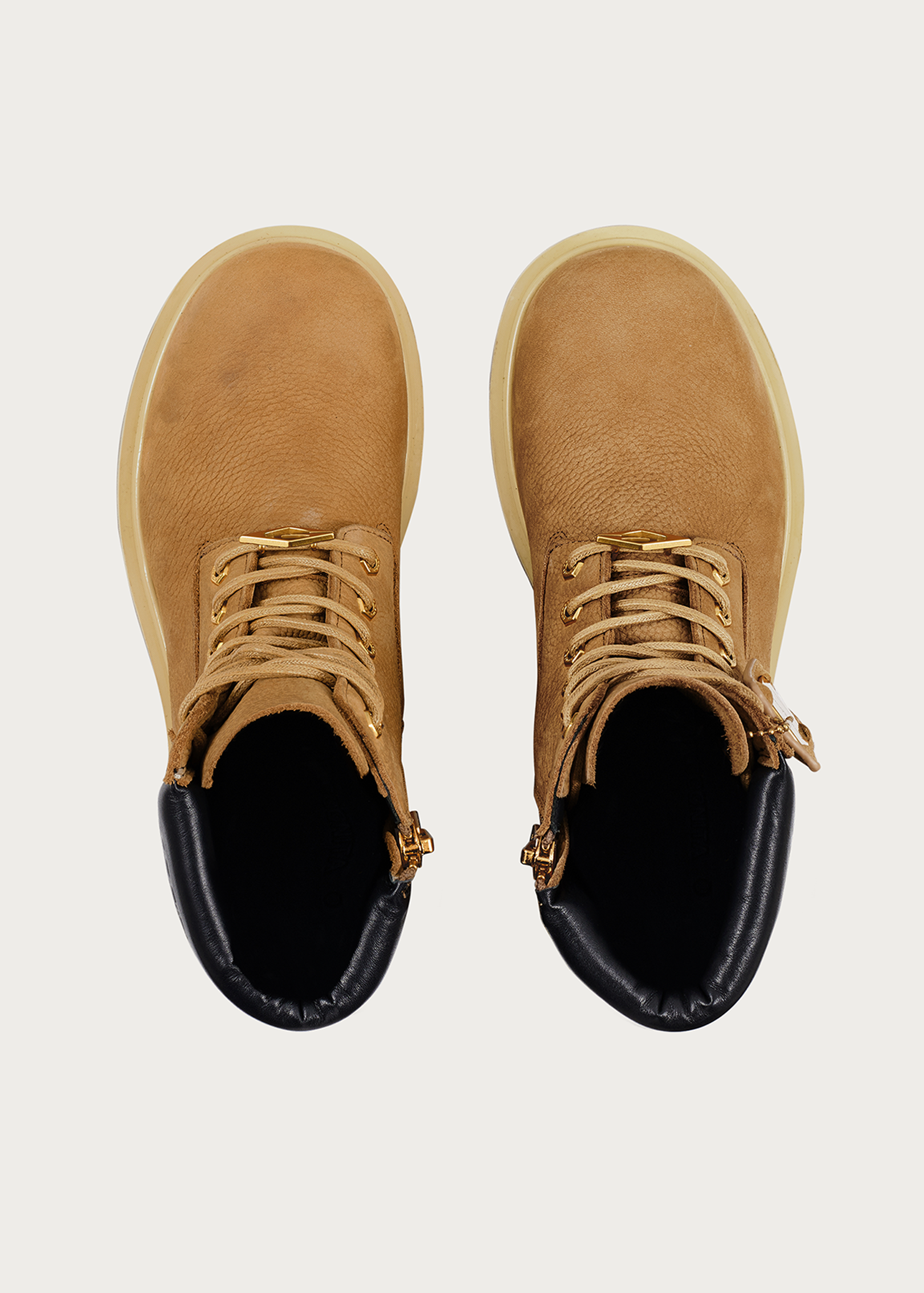 Cowhide Workwear Boots Khaki