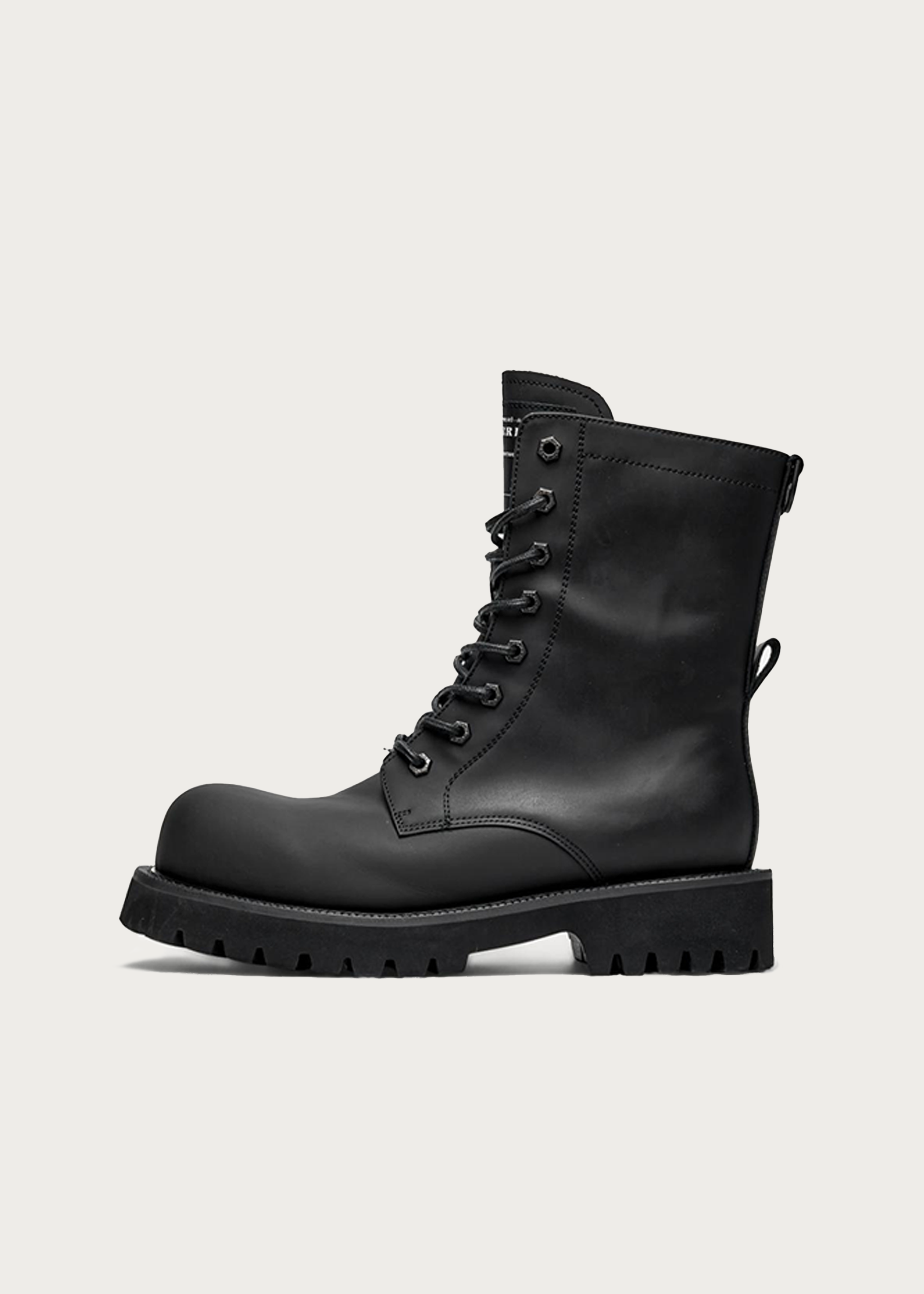 8-Eyelet Mid-Calf Boots Matte Black