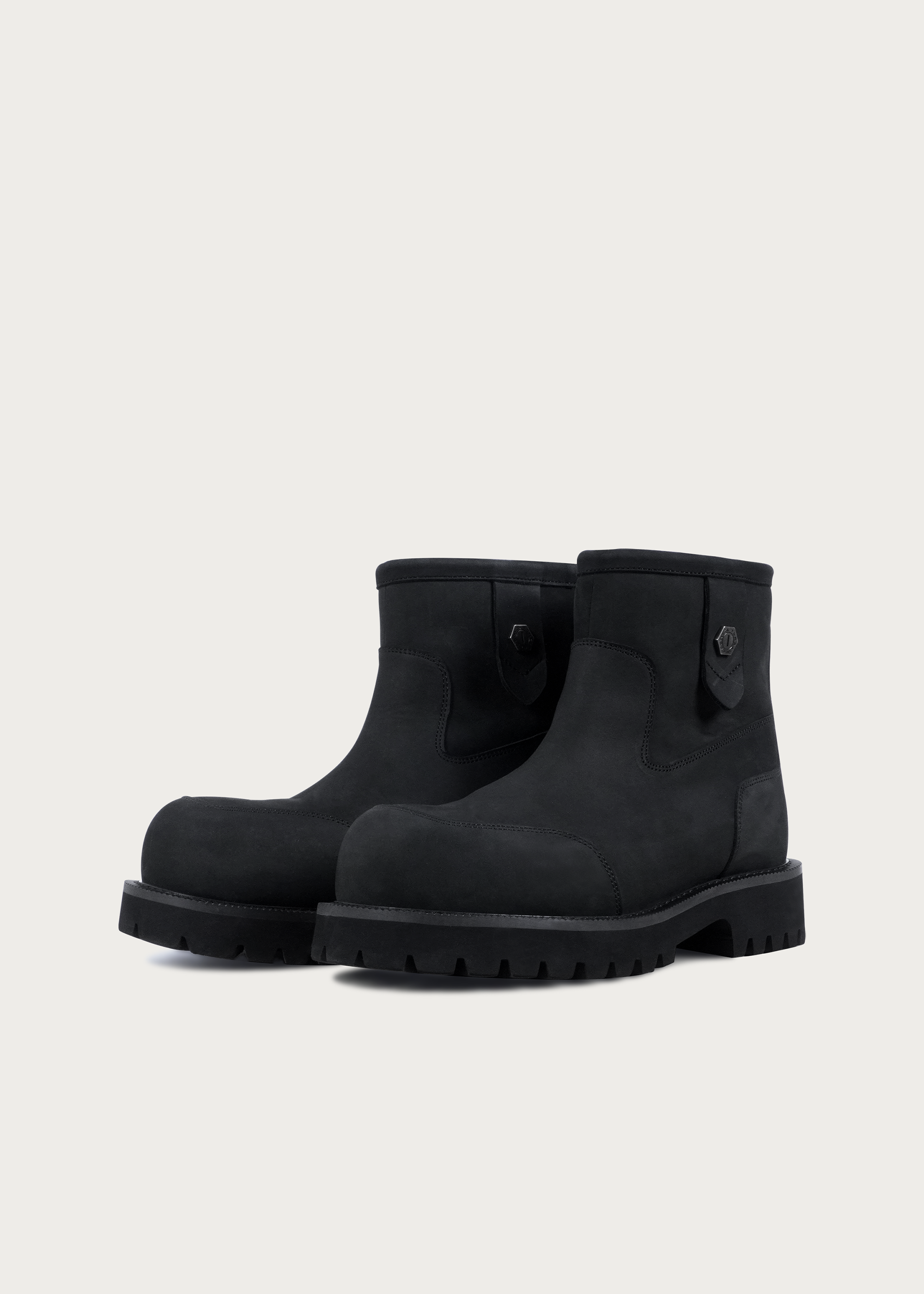 Fleece Mid-Top Snow Boots Matte Black