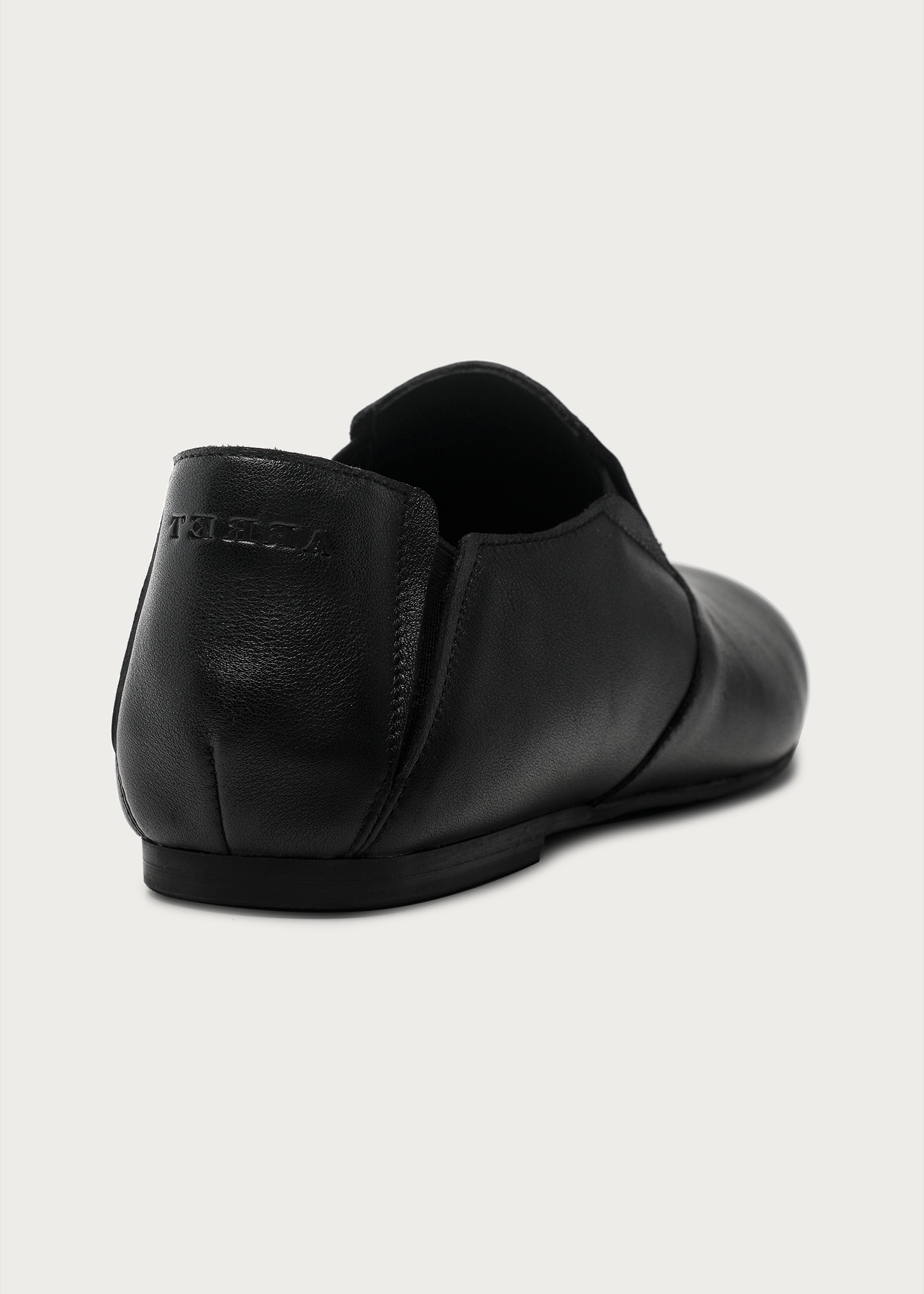 Slip-on leather loafers Black