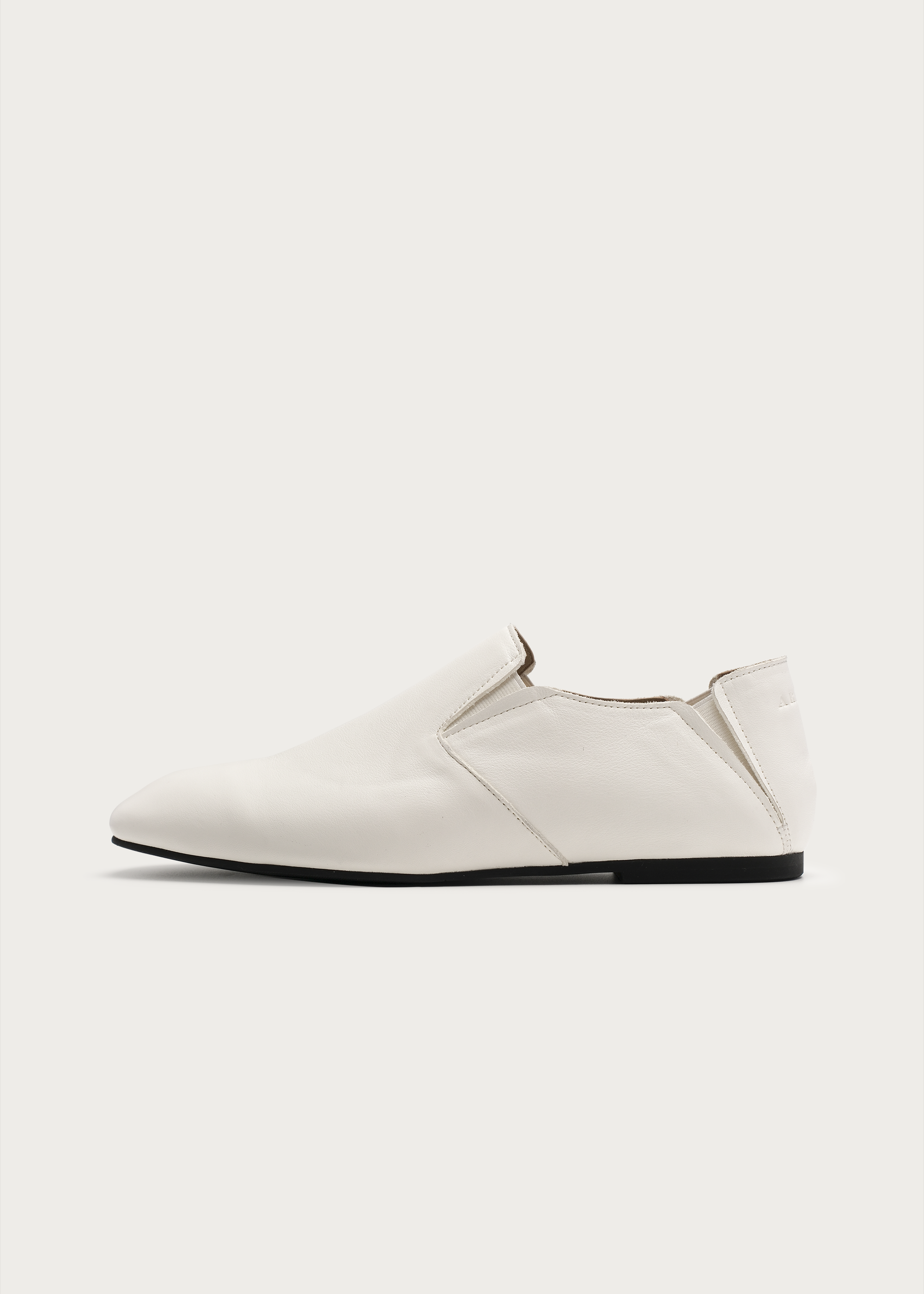 Slip-on leather loafers White