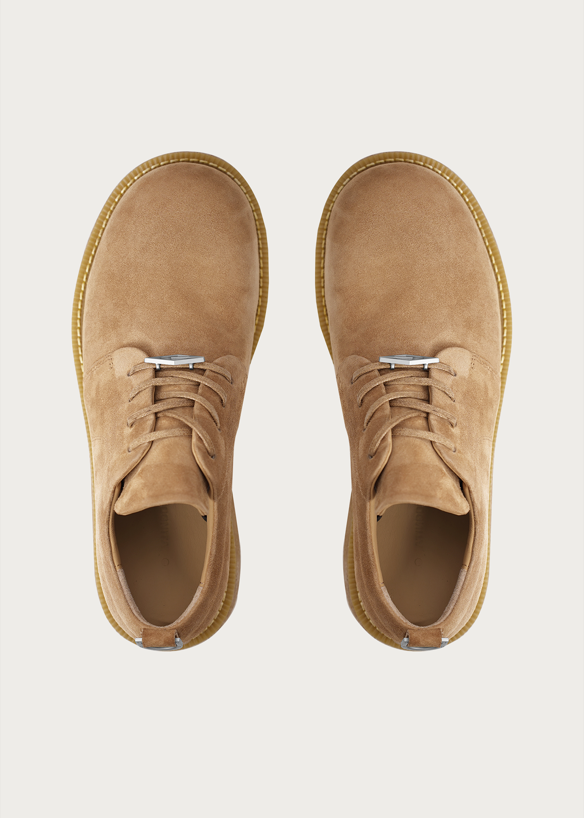 Sheepskin Derby Shoes Khaki
