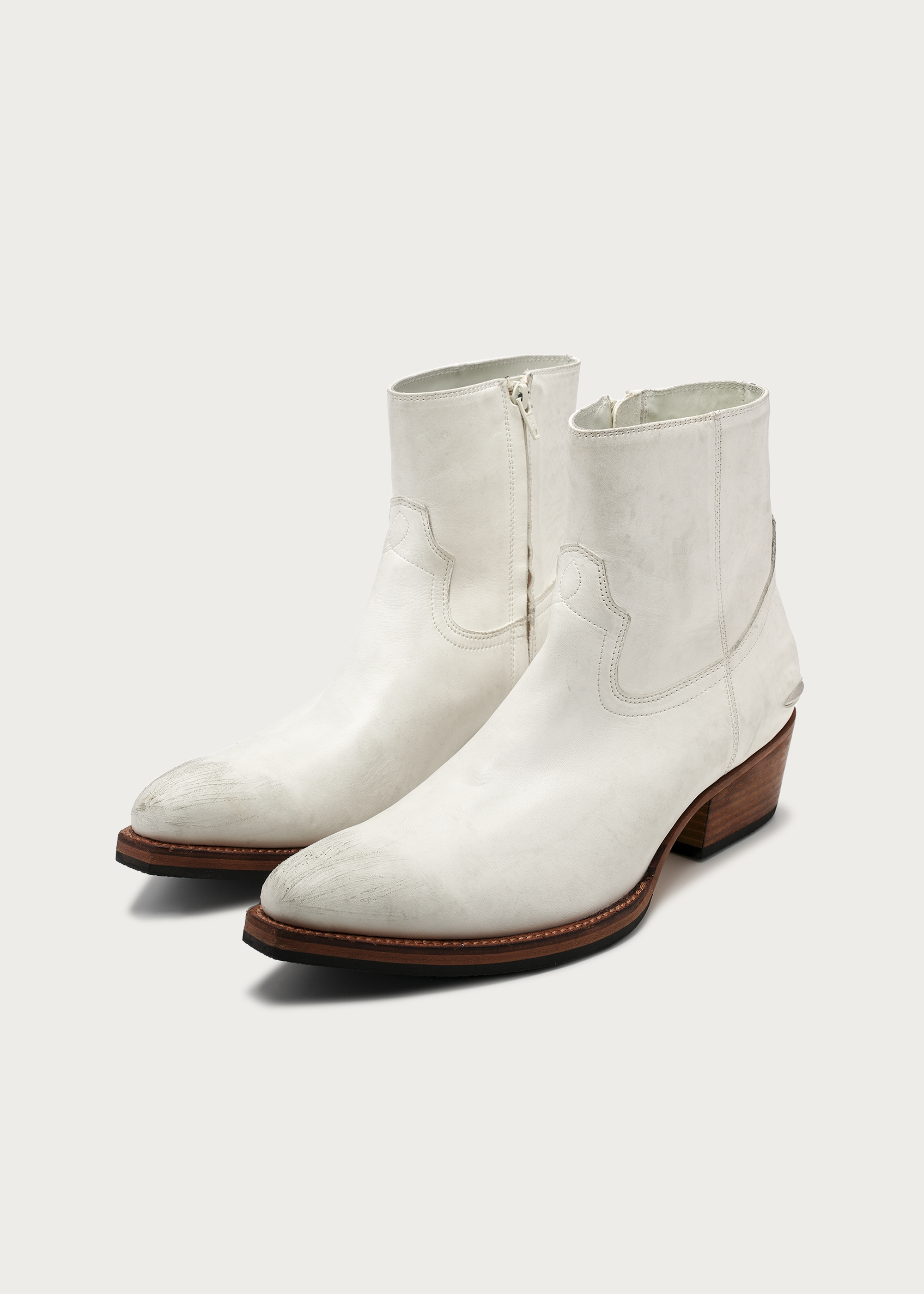 Distressed Leather Boots
