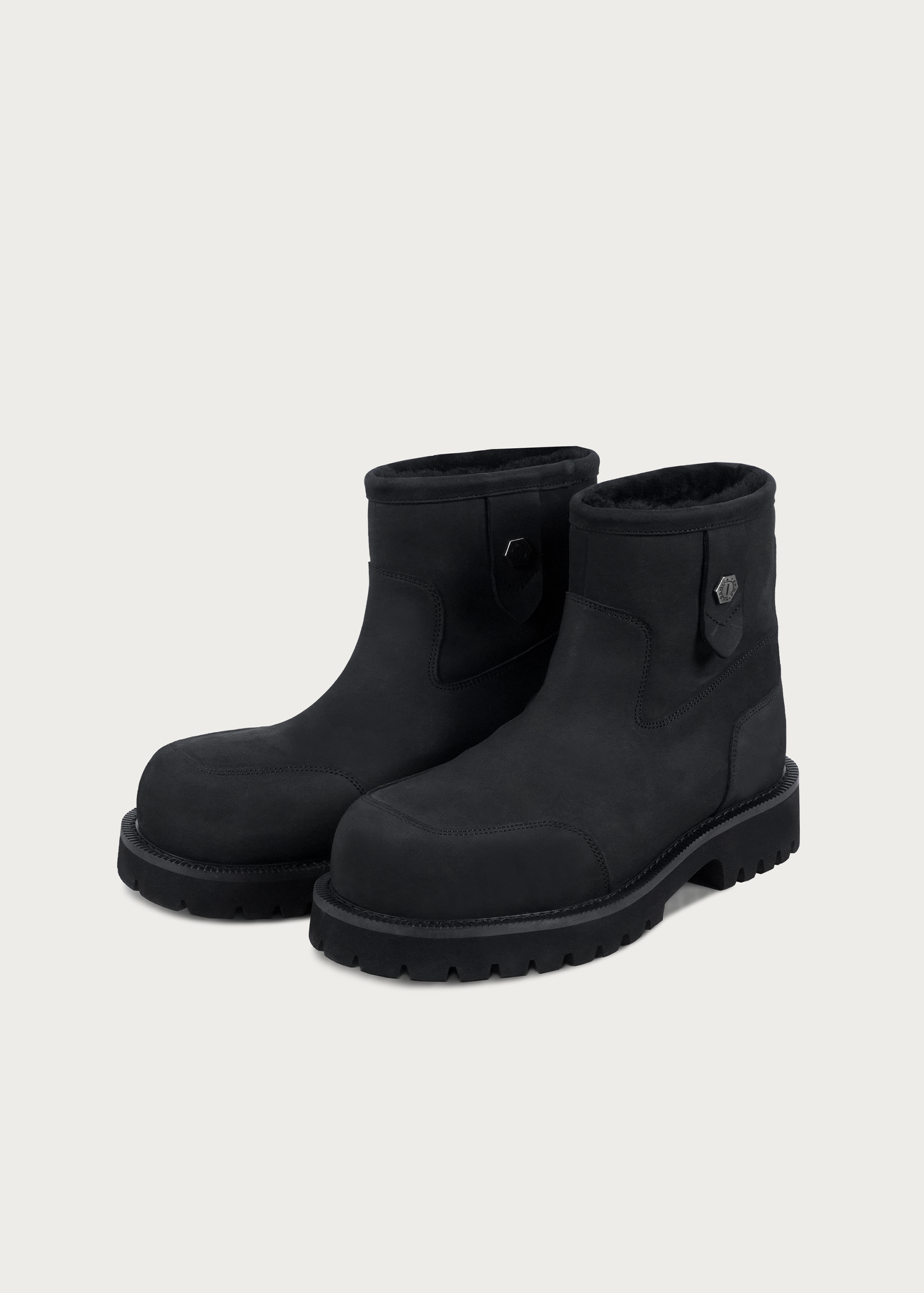 Fleece Mid-Top Snow Boots Matte Black