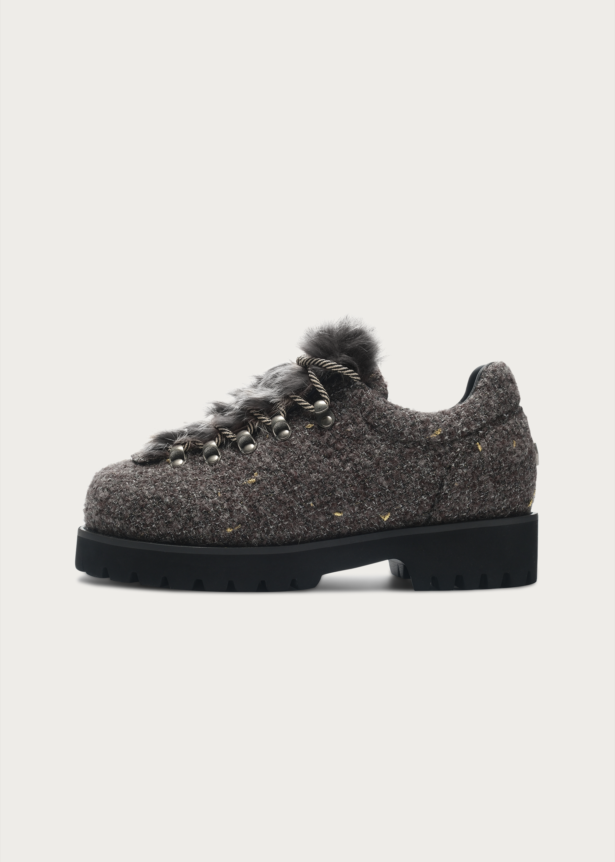 Outdoor-Inspired Wool Shoes Gray