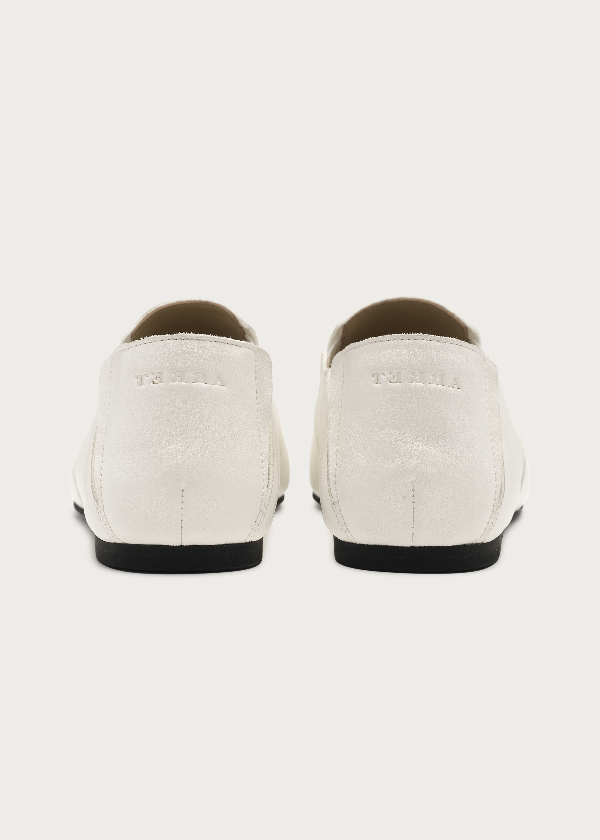 Slip-on leather loafers White