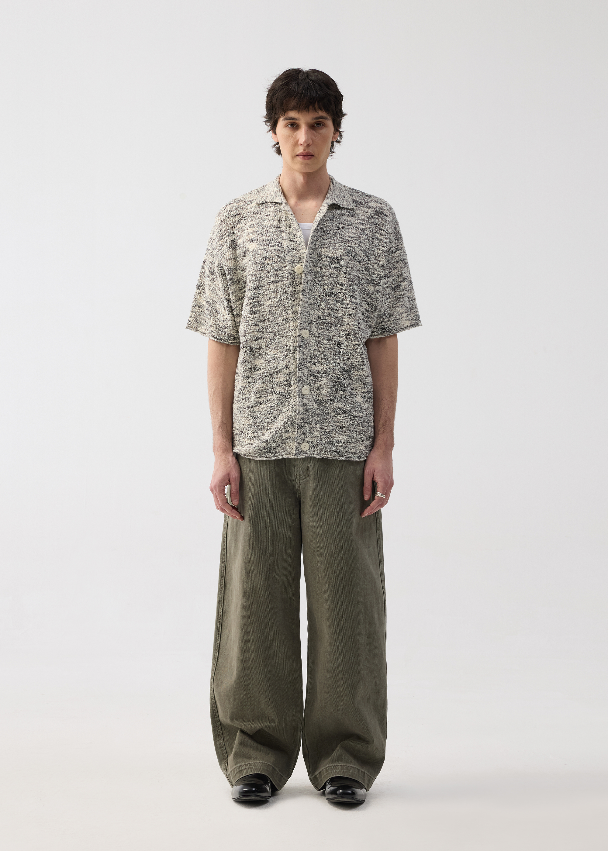 Loose-Fit Adjustable-Waistband Jeans Green