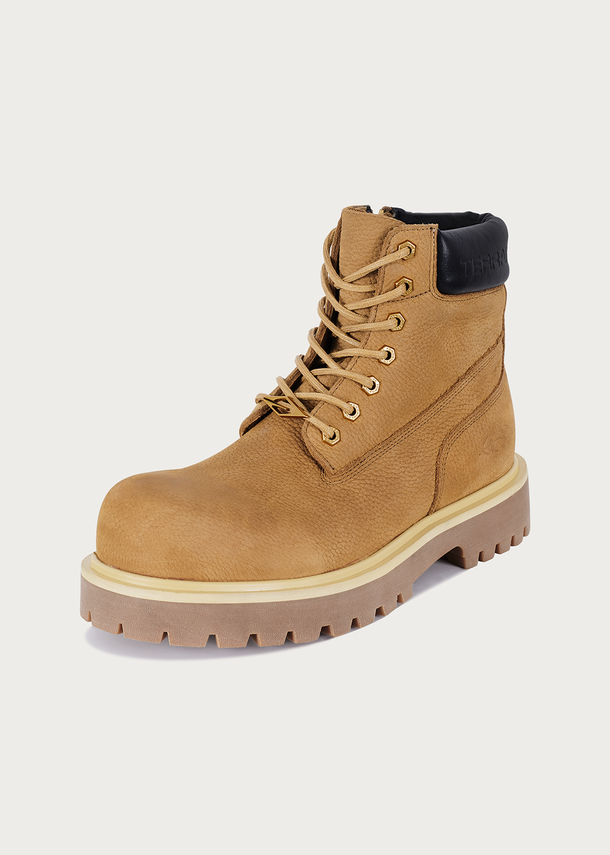 Cowhide Workwear Boots Khaki