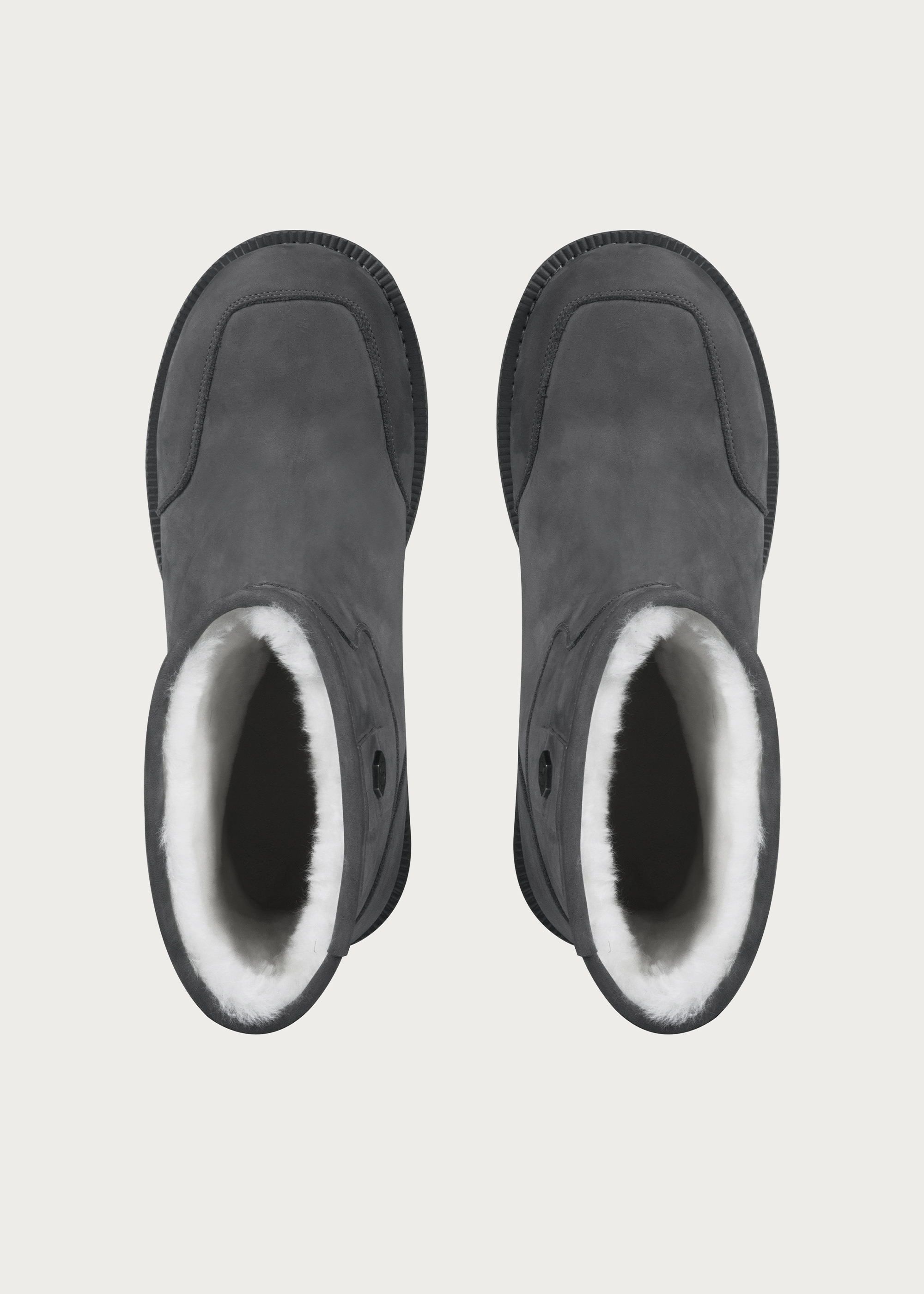 Fleece Mid-Top Snow Boots Misty Gray