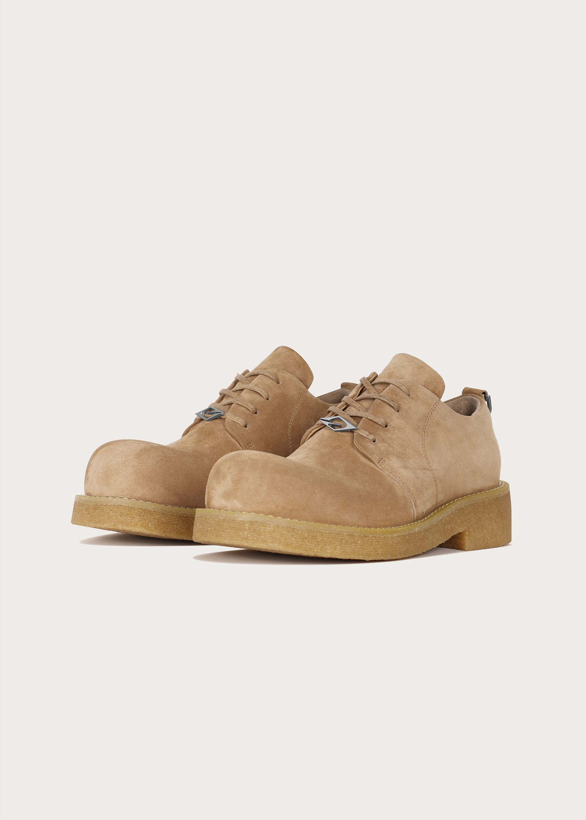 Sheepskin Derby Shoes Khaki