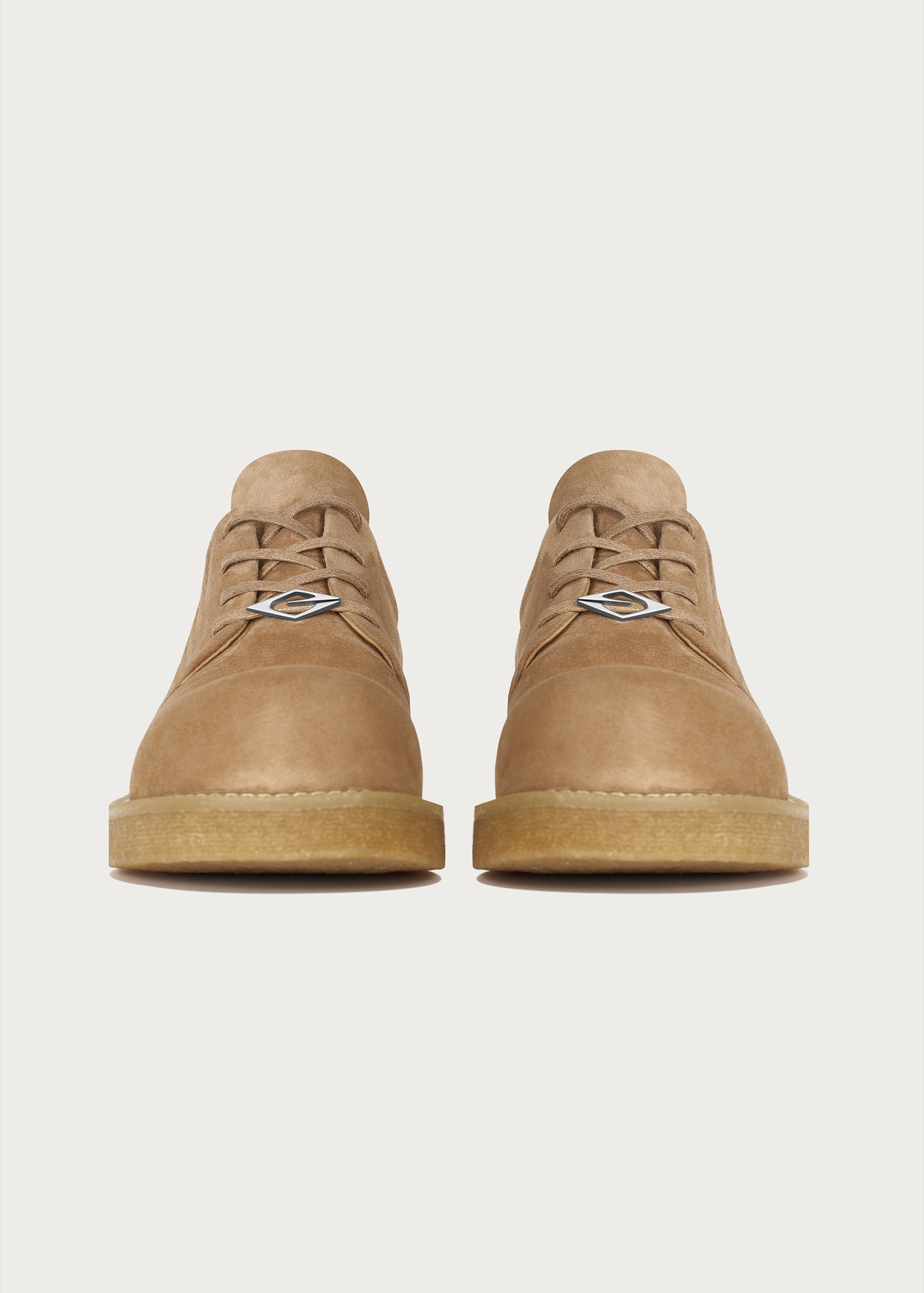 Sheepskin Derby Shoes Khaki