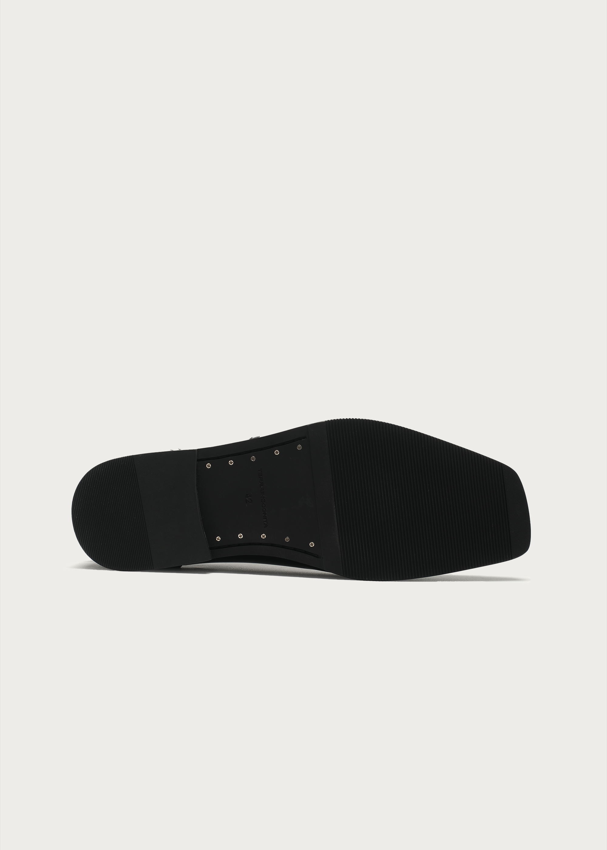 Metal-buckle Derby shoes Black