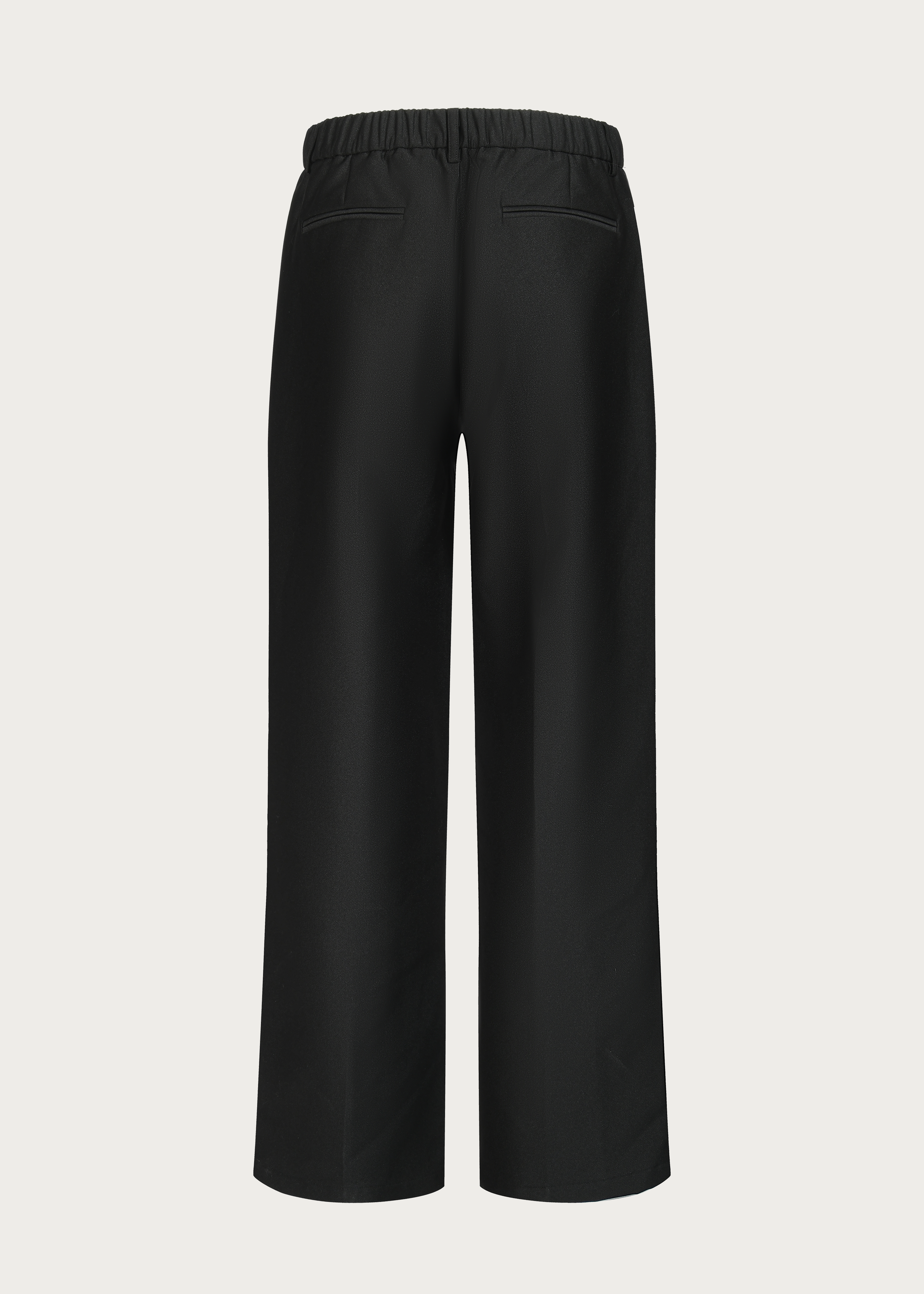 Three-Dimensional Rope-Decorated Straight-Leg Trousers