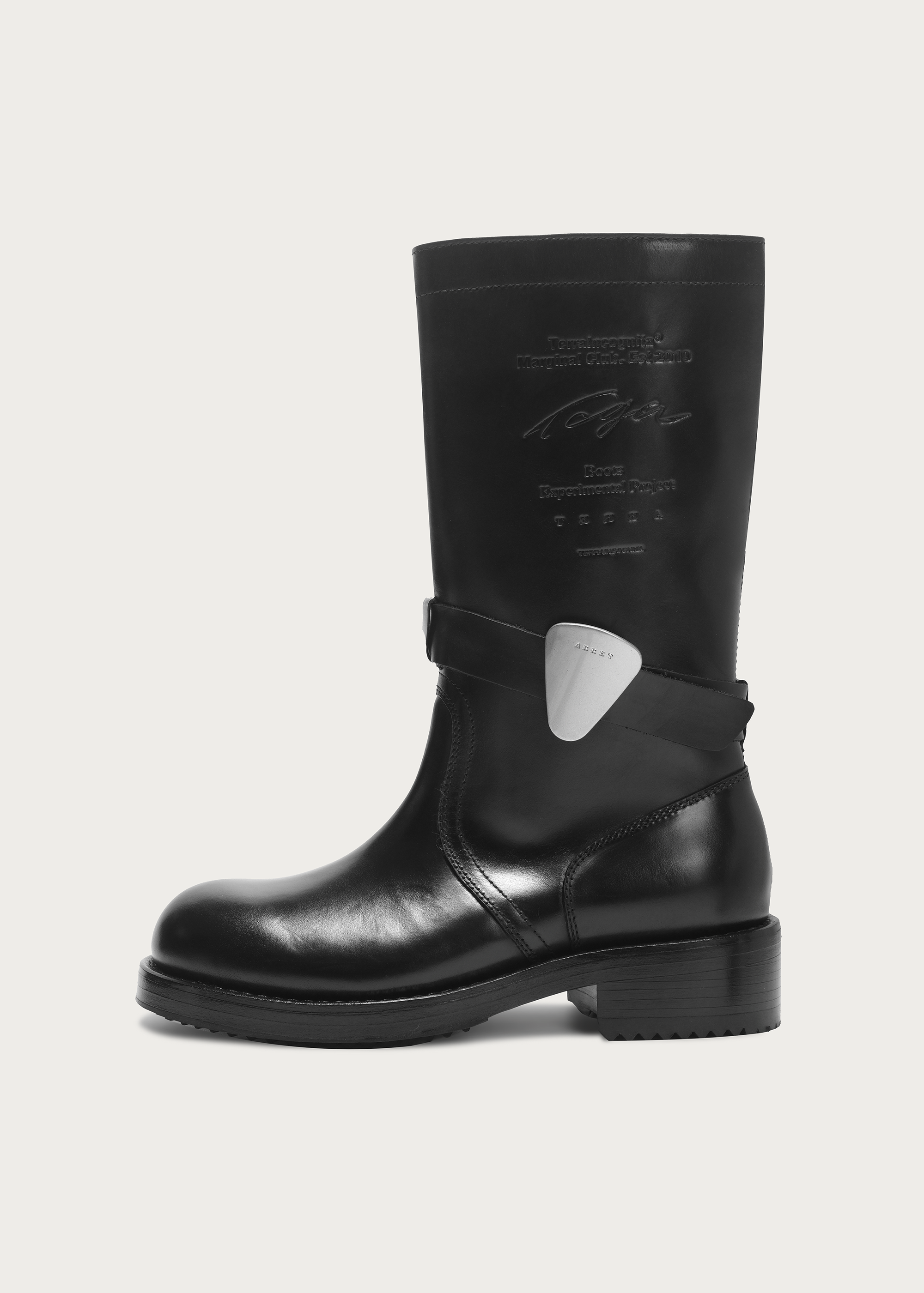 Leather Mid-Calf Boots