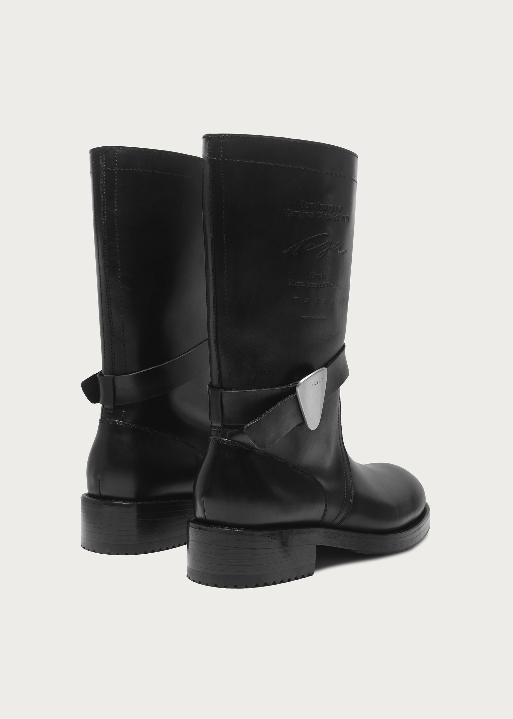 Leather Mid-Calf Boots