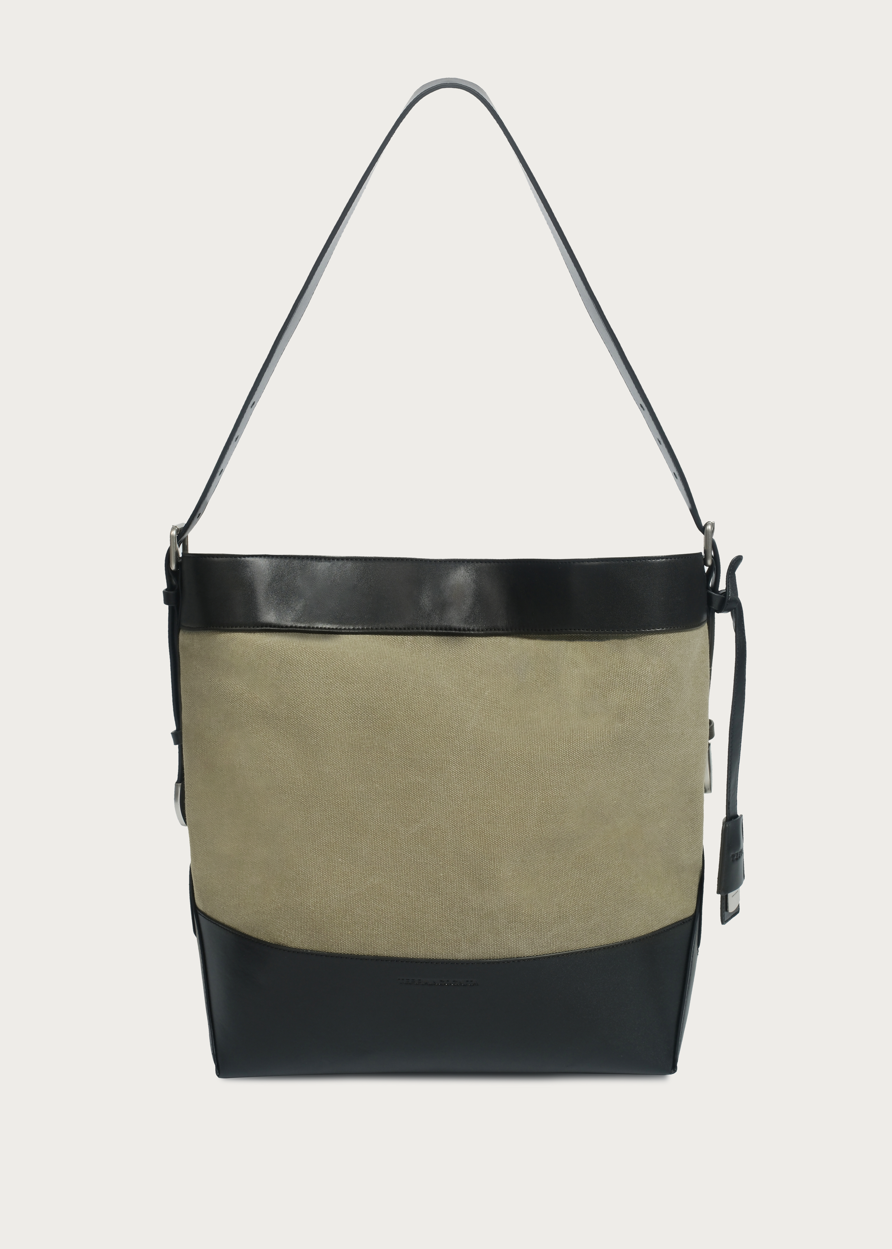 Patchwork Washed Canvas Tote Bag Moss Green