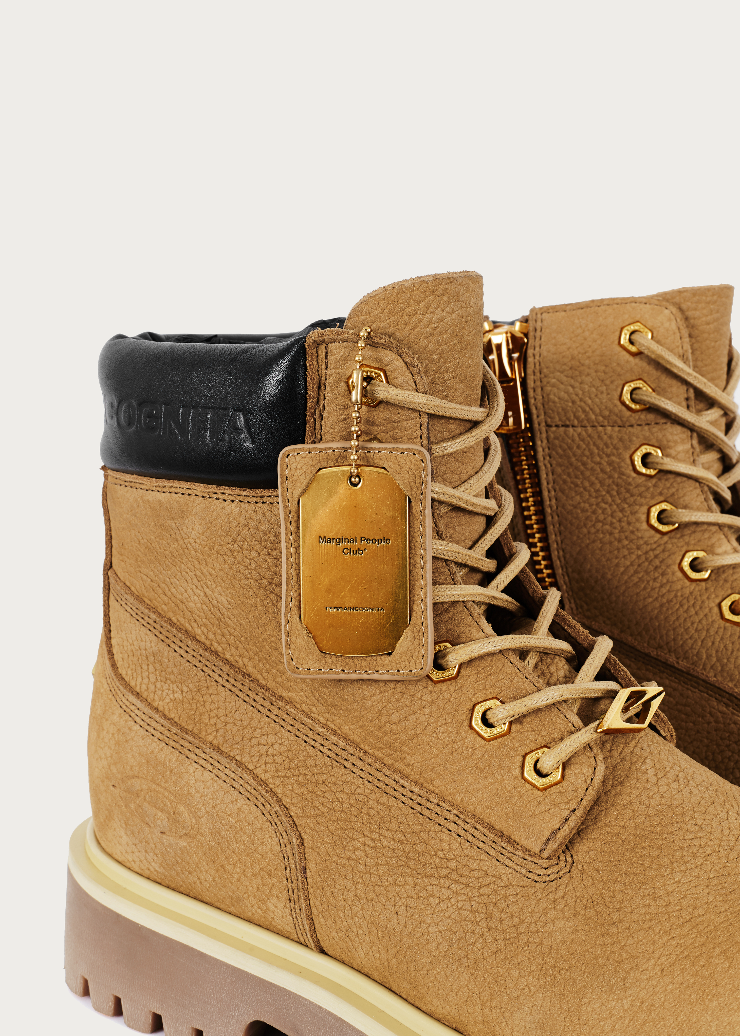 Cowhide Workwear Boots Khaki