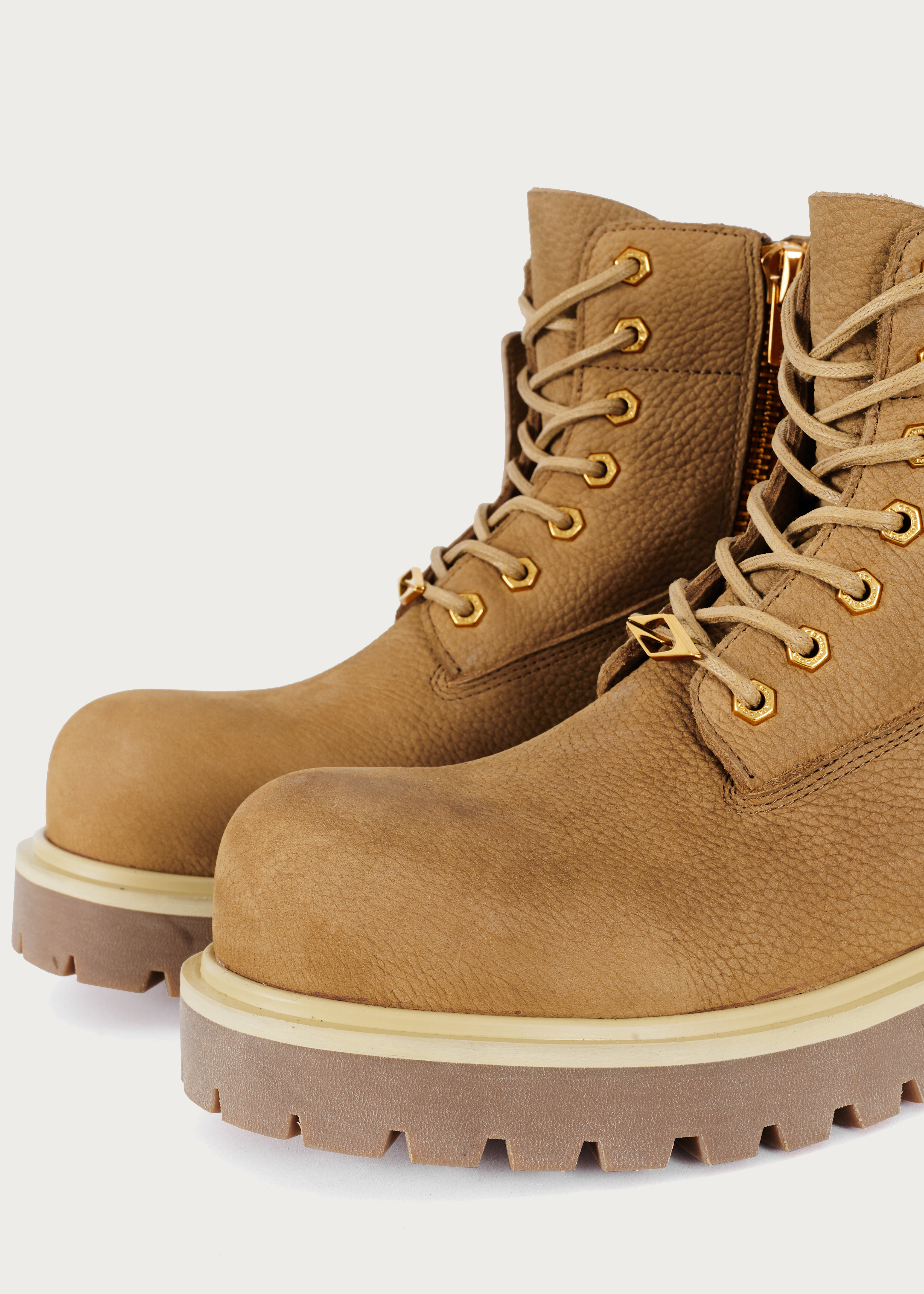 Cowhide Workwear Boots Khaki