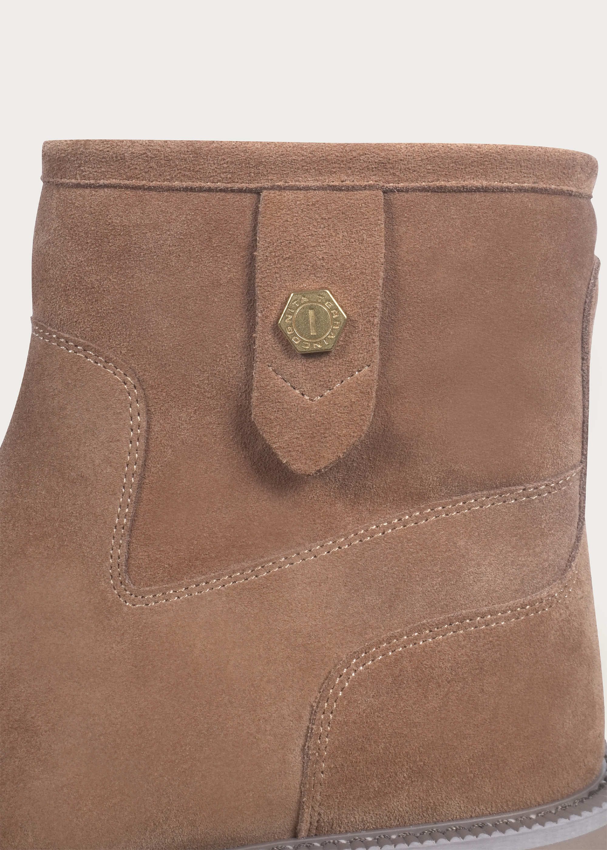 Fleece Mid-Top Snow Boots Light Coffee Brown