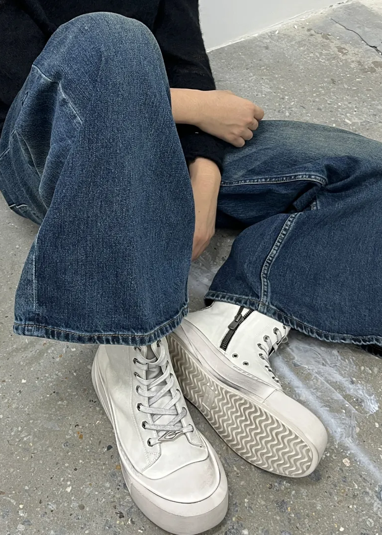 Lake Moon Skateboard Shoes Dirty White
